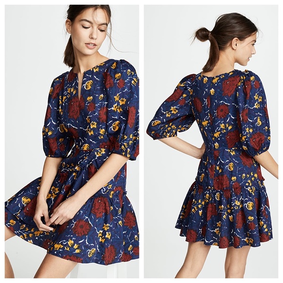 Sea New York Dresses & Skirts - Sea New York Willow Ruffle Dress in Navy size 6